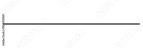 Horizontal straight line. Black simple line.