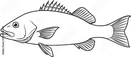 silhouette of clean vector of Snapper isolated on white background