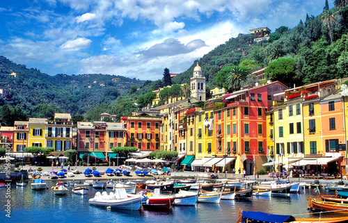 Portofino on the Italian Riviera is a popular tourist destination