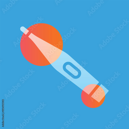 thermometer glassmorphism illustration.