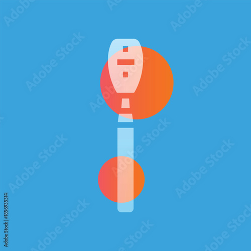 ophthalmoscope glassmorphism illustration.