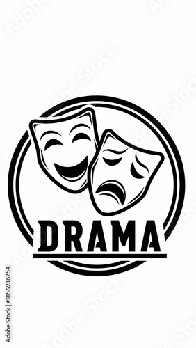 Theater Masks Representing Comedy and Tragedy.