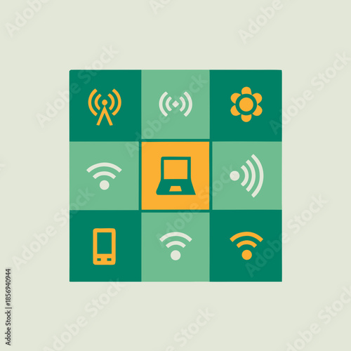 Wi-Fi Signal Line Icons Vector Set