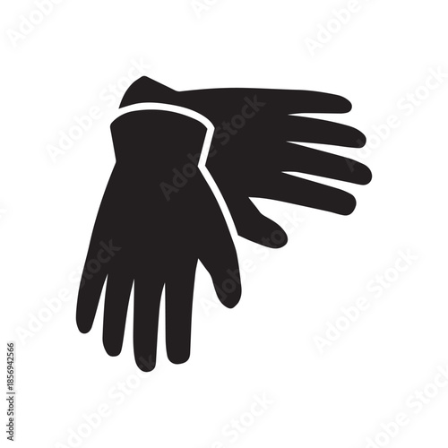 A pair of gloves for hand protection flat icon for apps and websites
