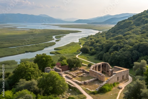 Butrint National Park Albania archaeological site ancient ruins travel tourism destination culture heritage nature wetlands landscape Europe historic outdoor vacation advertising promotion scenic