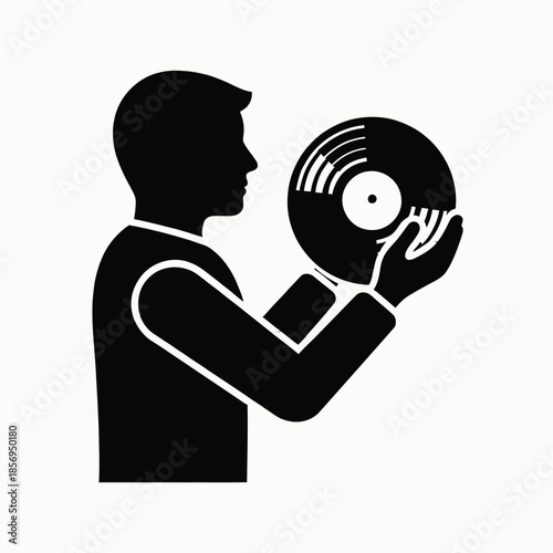 Person holding vinyl record