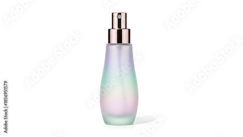 Elegant Tall Cosmetic Spray Bottle with Lavender and Mint Green Gradient for Perfume or Skincare Product Packaging