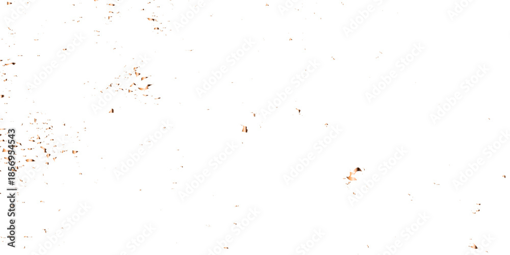 Obraz premium Minimal abstract white backdrop with scattered grunge dust texture in soft peach tones, combined with sparkling golden confetti for elegant vintage and holiday designs