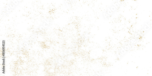 White abstract background with distressed grunge grain and rust dust texture, enhanced by shiny gold confetti glitter for festive banners, posters, and modern layouts