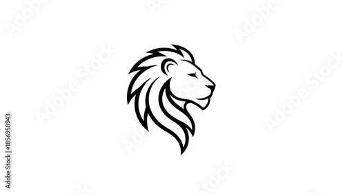 A geometric lion logo with a stylized mane and head in profile, set against a clean white background with a simple black line art style.
