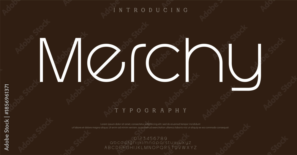 Obraz premium Merchy Minimal modern fonts for logo, brand