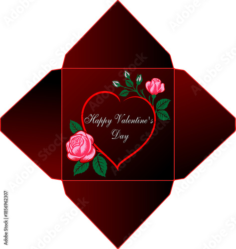Happy Valentine’s Day – romantic holiday envelope