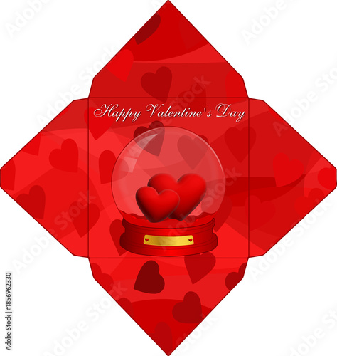 Happy Valentine’s Day – romantic holiday envelope