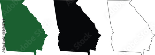 Obraz na plátně Georgia Map Icon Vector Illustration