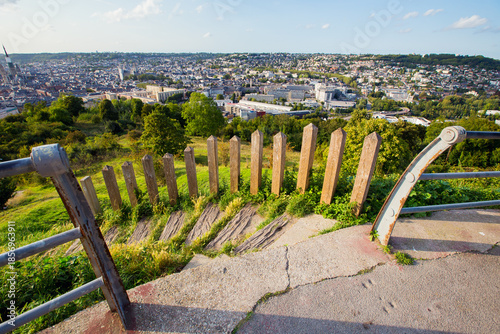 View of city Rouen from Saint Catrherine hill, France