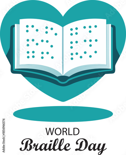 World Braille Day Illustration A Visual Representation Of Tactile Reading