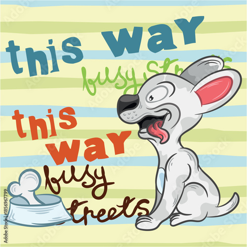 French bulldog design with numbers, patches, and decorative elements in a collegiate sportswear style. Patches and rhinestones with crystals.