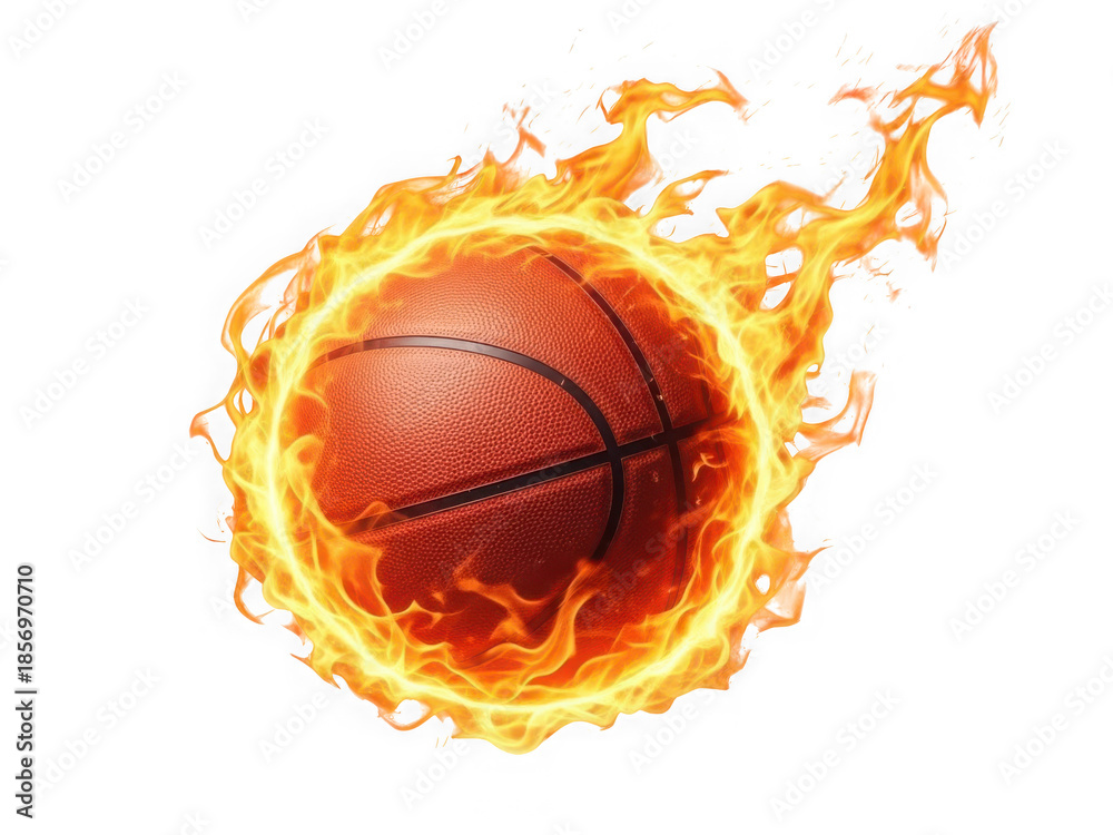 Fototapeta premium Fiery basketball