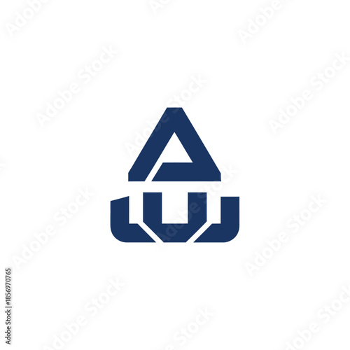 Minimalist abstract geometric home house logo triangle roof structure property security symbol