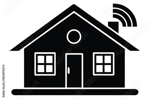 smart home vector icon silhouette