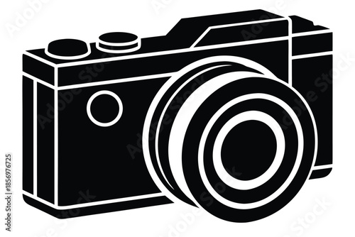photography camera vector icon silhouette
