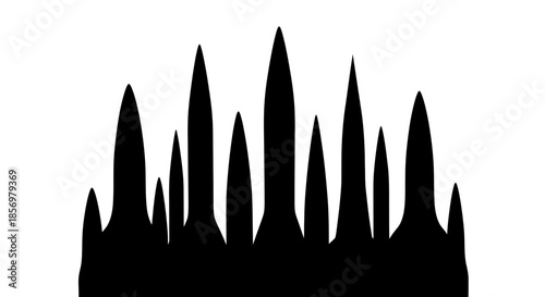 Black silhouette of a city skyline.