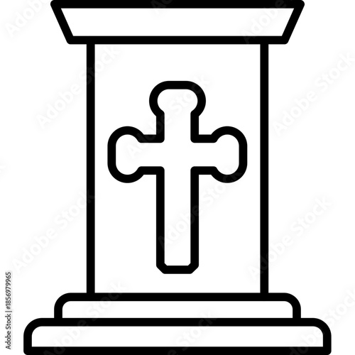 Church Pulpit Stand Icon