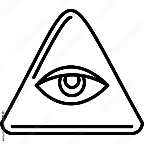All Seeing Eye Triangle Icon