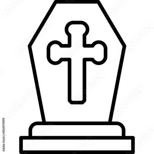 Christian Coffin Cross Icon