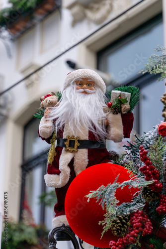 Decoration on the streets of the Christmas market in Craiova Romania