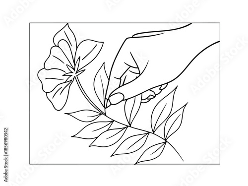 Simple Flower and Hand