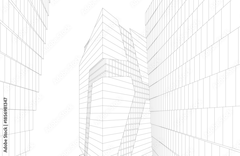 Fototapeta premium Abstract architecture 3D rendering