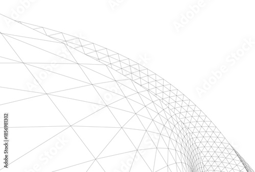 Abstract architecture 3D rendering