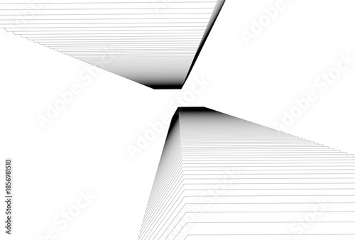 Abstract architecture 3D rendering