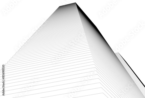 Abstract architecture 3D rendering