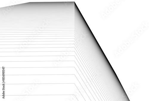 Abstract architecture 3D rendering