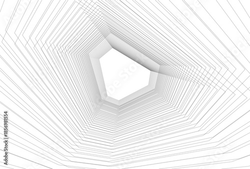 Abstract architecture 3D rendering