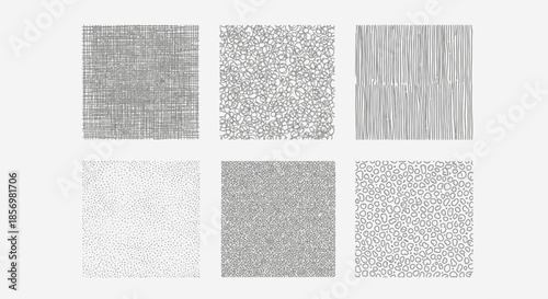 Collection of various grey textured backgrounds.