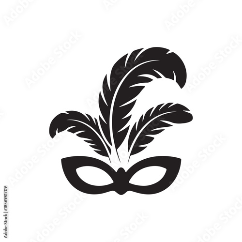 minimal carnival headpiece vector symbol