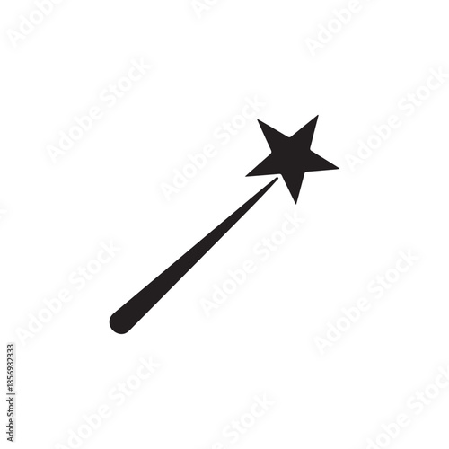 simple magic wand icon in solid fill style