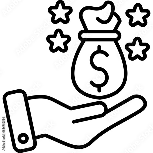 Donation Support Hand Icon