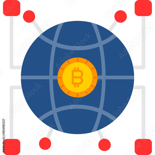 Bitcoin Global Network Icon