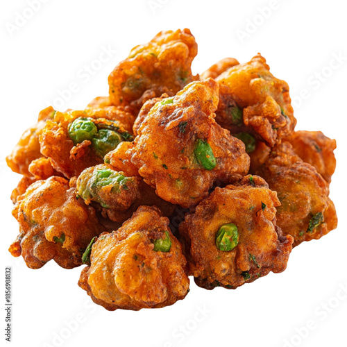 Crispy fried snacks isolated on transparent background