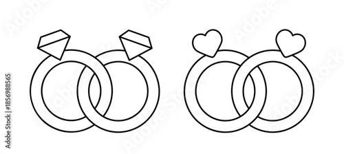 Set of wedding ring outline.
Heart and diamond coloring pages and templates
Perfect for Valentine’s Day worksheets, printables, crafts, greeting cards, and educational use. 