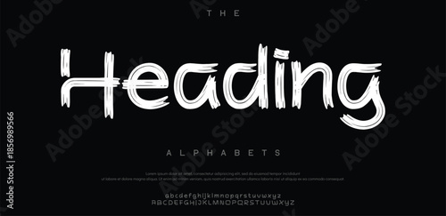 Heading  modern stylish small alphabet letter logo design