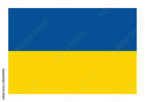 Ukraine national flag rounded rectangle blue yellow horizontal stripes minimalist vector illustration