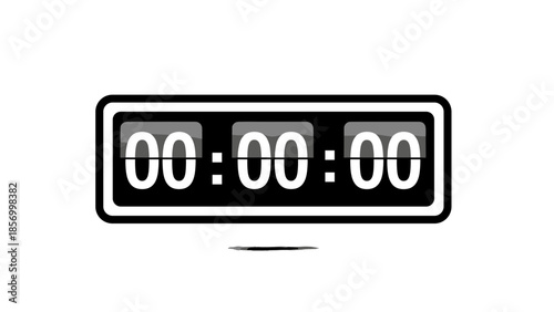 Digital Timer Display Showing Zero Hours.