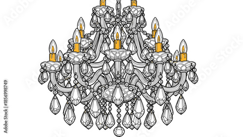 Luxury Crystal Chandelier with Multiple Lights.