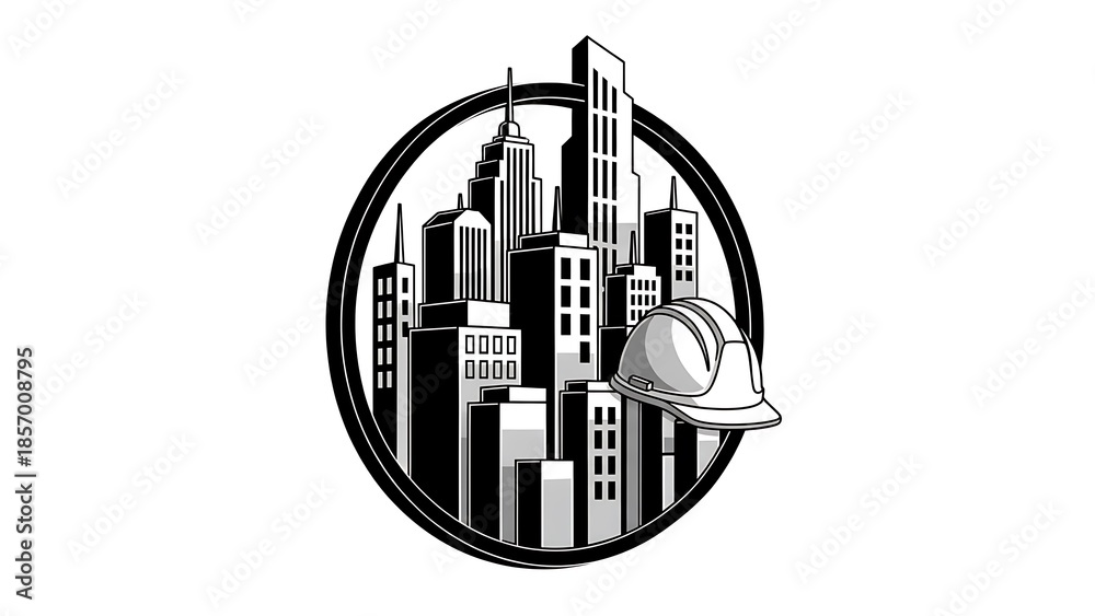 Obraz premium Modern Metropolitan Development and Civil Construction Branding