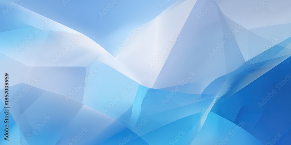 Obraz premium Abstract geometric blue and white pattern with shades of light and shadow
